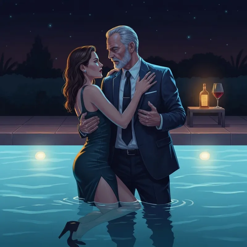 I never imagined I would deep throat my boyfriend's adoptive father - A dramatic pool rescue scene between Nora and the billionaire father figure.