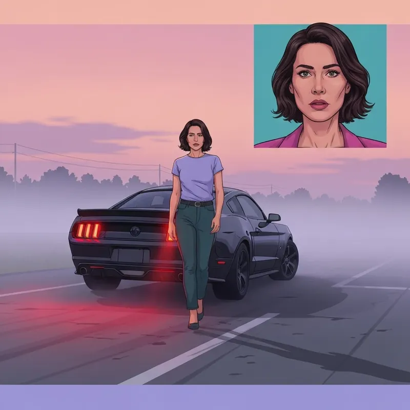 The Bully novel alternate ending scene with Tate Brandt walking away from Jared's car on a foggy track.