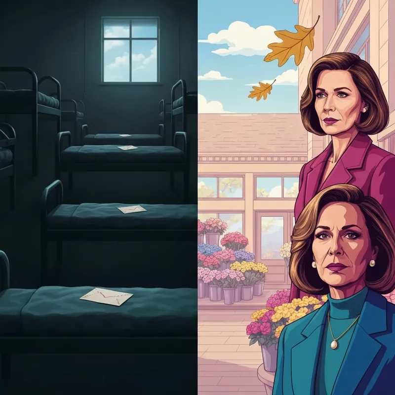 A symbolic representation of It Ends with Us showing the contrast between Atlas's military past and Lily's floral future.