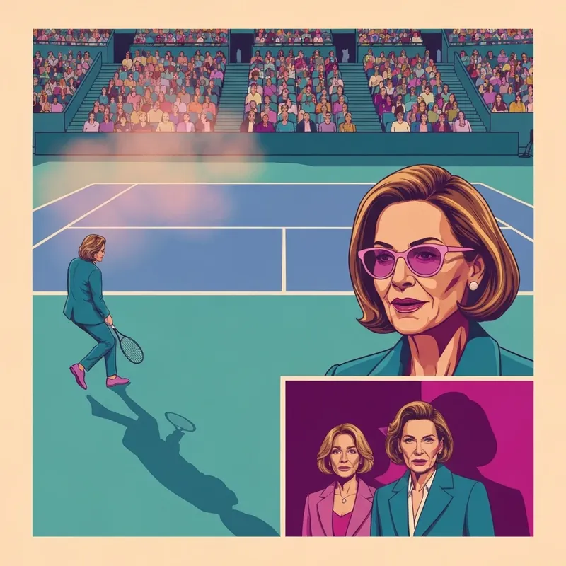 The iconic teal courts of Melbourne Park during the Australian Open 2026 qualifying rounds under a bright summer sun.