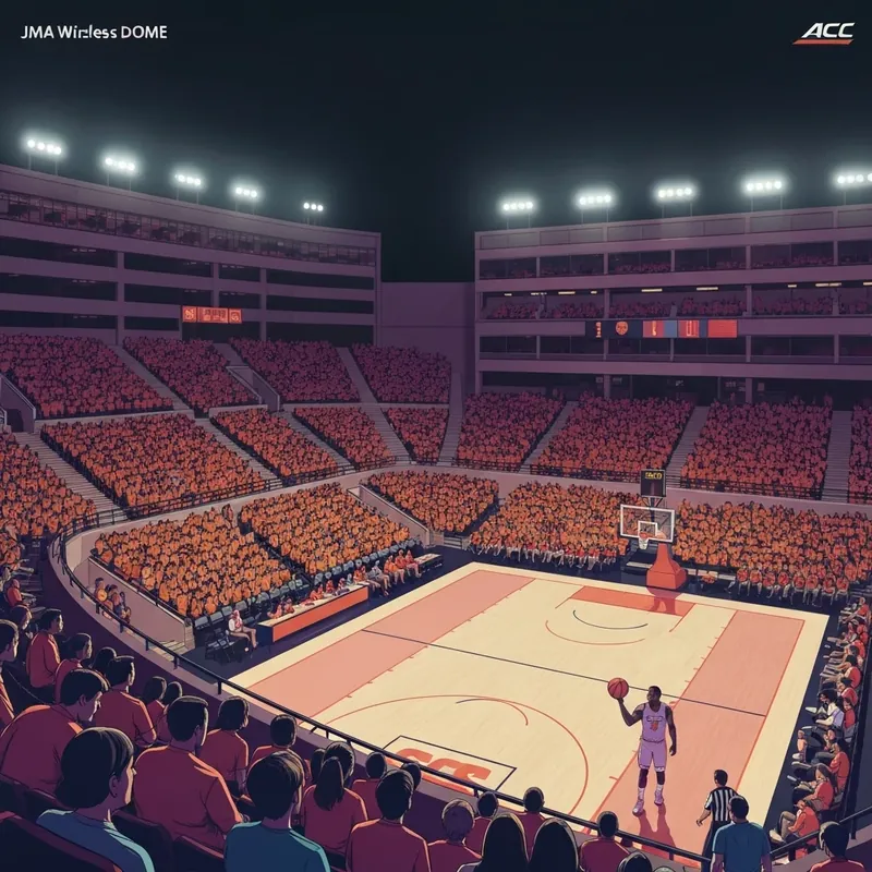 The JMA Dome filled with a sea of orange fans during a Syracuse basketball game against Florida State.