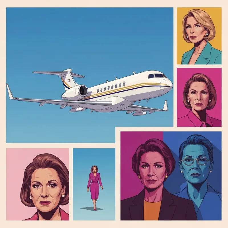 A white corporate jet with simple stripes flying high in the sky, representing the US civilian plane used in military operations.