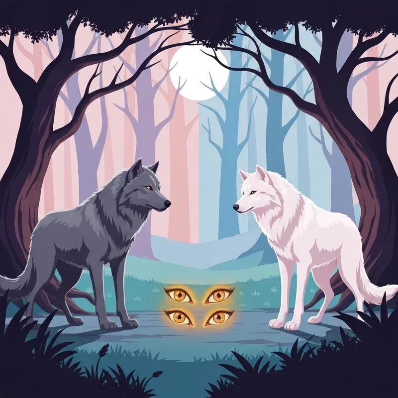 His Mate Or His Step-Sister alternate ending featuring two wolves standing together under the full moon in a pack rebellion.