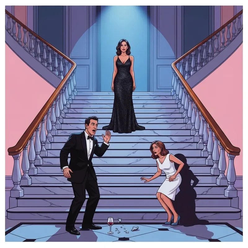 The dramatic retribution scene from Married the Dead; Broke the Living featuring the protagonist's return.