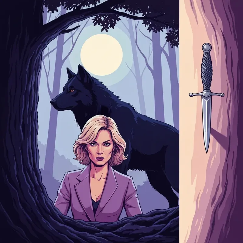 The Mating Nicky Charles book analysis showing an Alpha werewolf and his mate in a mysterious forest setting.