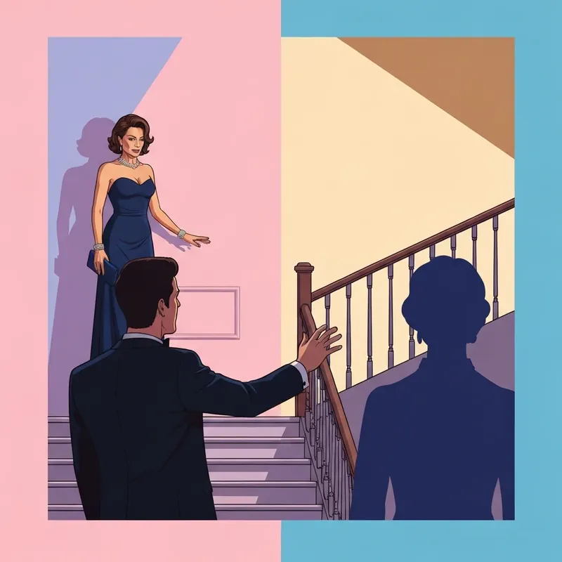 A dramatic scene from Daddy's Promise: New Mommy comes, old one goes where Elina Ford rejects her billionaire ex-husband at a gala.