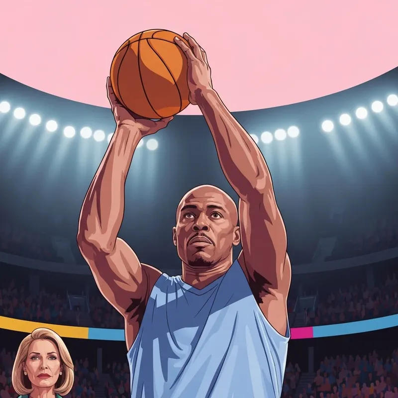 Khris Middleton performing a signature high-arc mid-range jump shot during a high-stakes game.