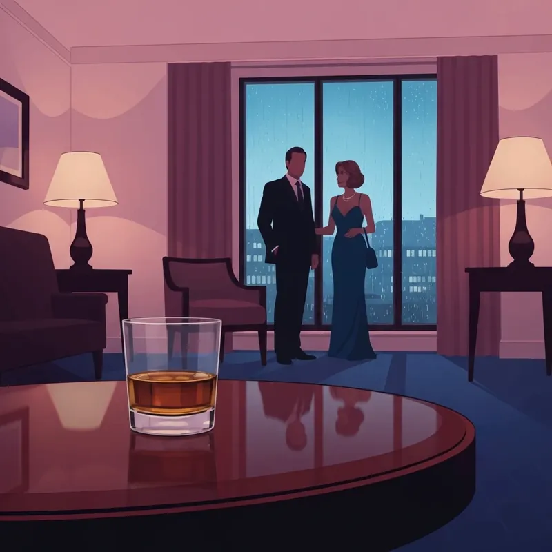 A tense and atmospheric scene from The Night Manager featuring a luxury London setting and the shadows of a dangerously messy triangle.