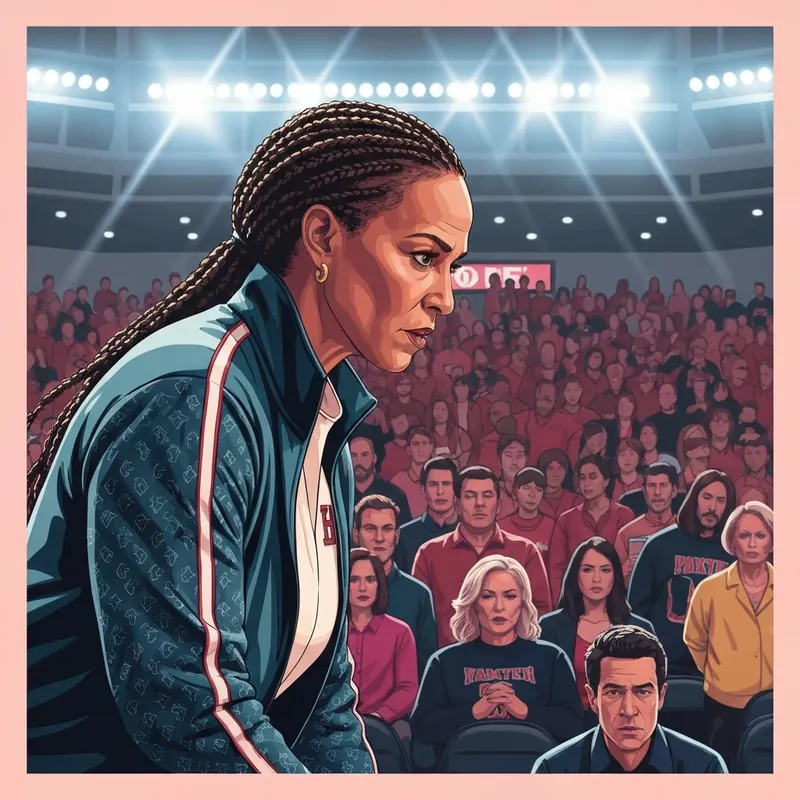 Intense atmosphere at a South Carolina women's basketball game with fans in garnet and black.