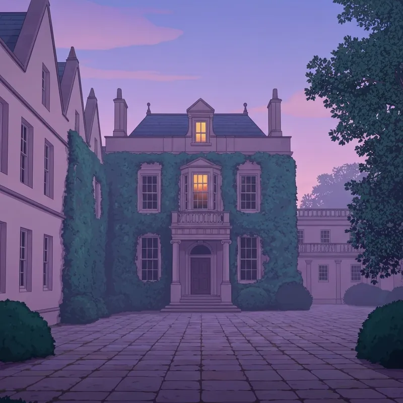 The Lessons by Naomi Alderman featuring a moody Oxford mansion representing Dark Academia themes.