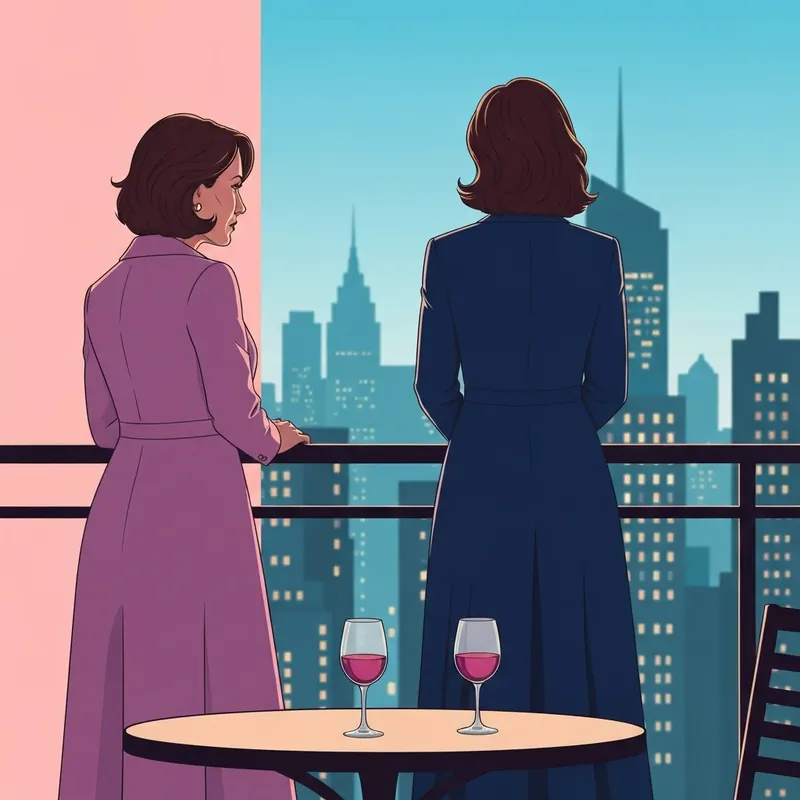 A woman reflecting on her future in New York City, a central theme in the ending of In Five Years.