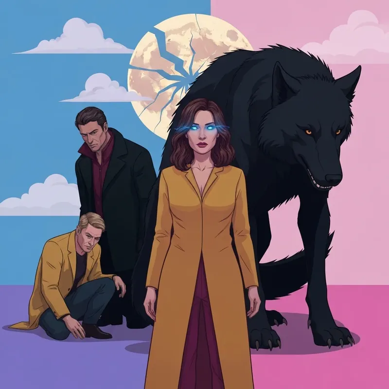 Aria stands triumphantly in Mated to my mate's worst enemy alternate ending with a glowing wolf aura.