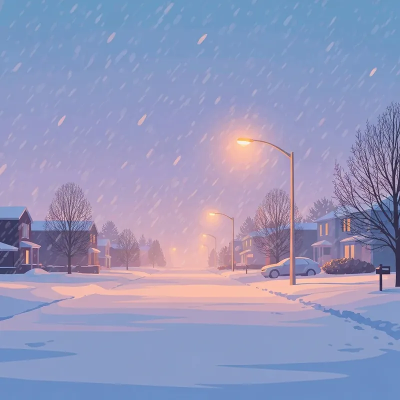 A digital weather map of North America displaying a winter storm warning with intense purple and red zones indicating extreme weather.