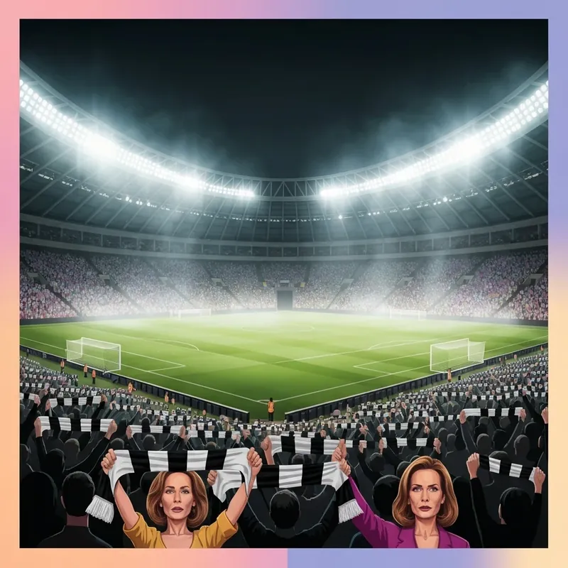 The roaring crowd celebrating during the newcastle vs psv Champions League match at St James' Park.