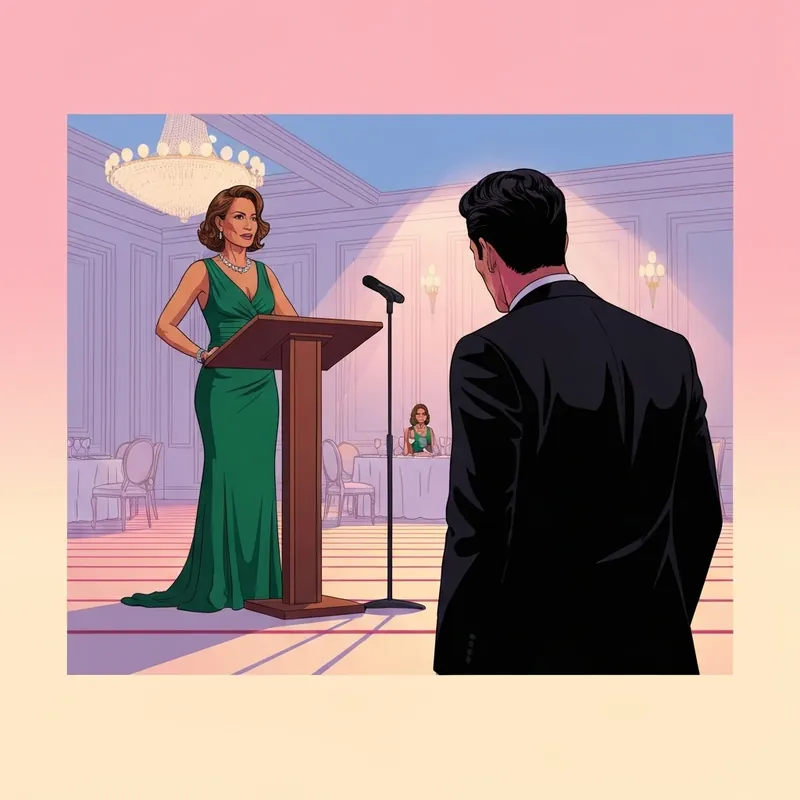 Elina Ford takes charge in The Kid's New Mommy Wish: Daddy Said Yes alternate ending gala scene.