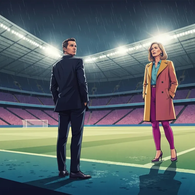 Oliver Glasner Man Utd manager standing on the touchline during a high-stakes match.