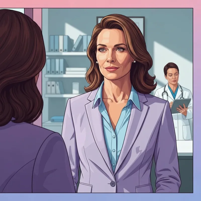 A professional woman considering a botox prescription for wellness and aesthetics.