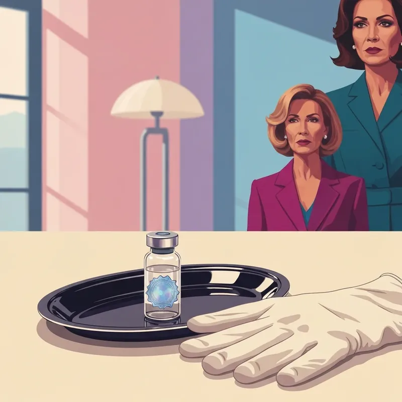 A close-up of an authentic medical vial in a professional clinic setting, highlighting the security features often discussed in news on botox safety.