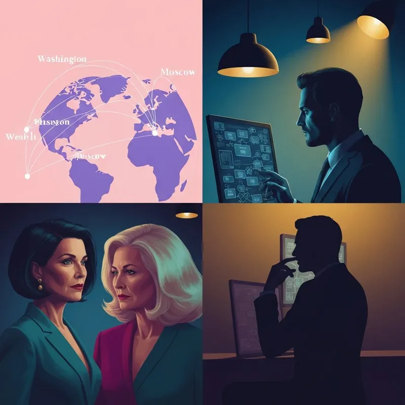 A conceptual digital map exploring the question is russia friends with america through glowing geopolitical data points.