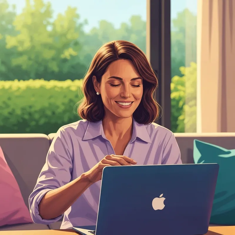 A woman reclaiming her digital boundaries by learning how can i hide my facebook friends in a secure environment.