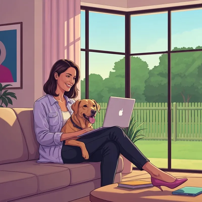 A happy pet owner in one of the pet friendly homes for rent by owner near me.