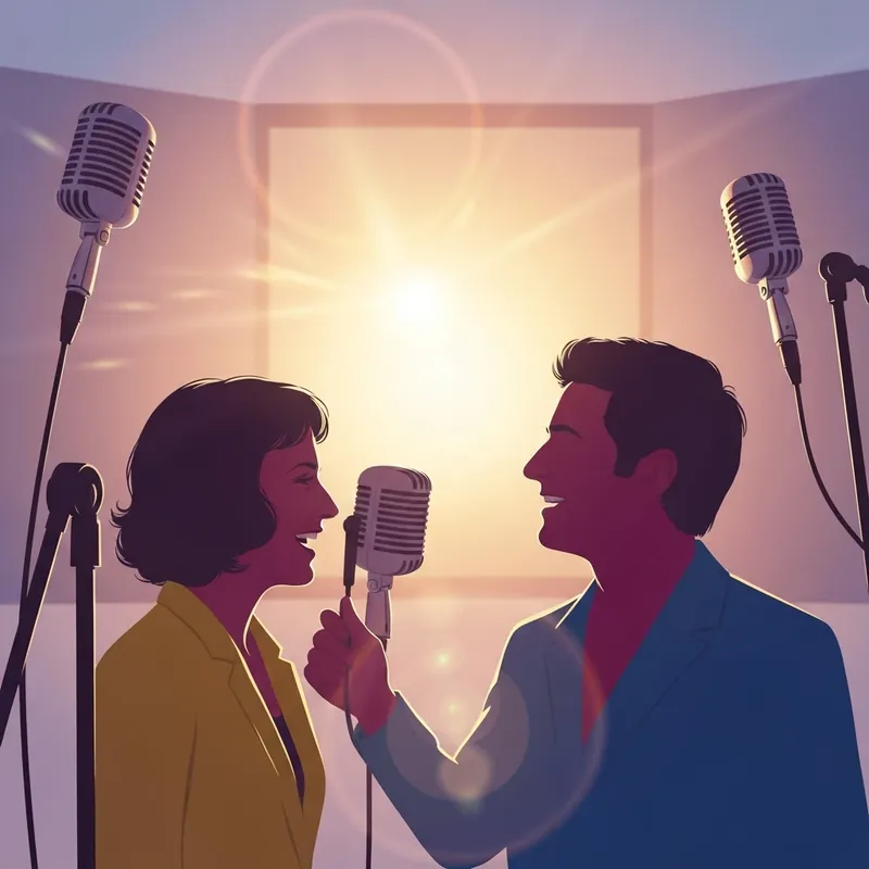 A nostalgic 1970s recording studio scene evoking the emotional depth of the lyrics whenever i call you friend.