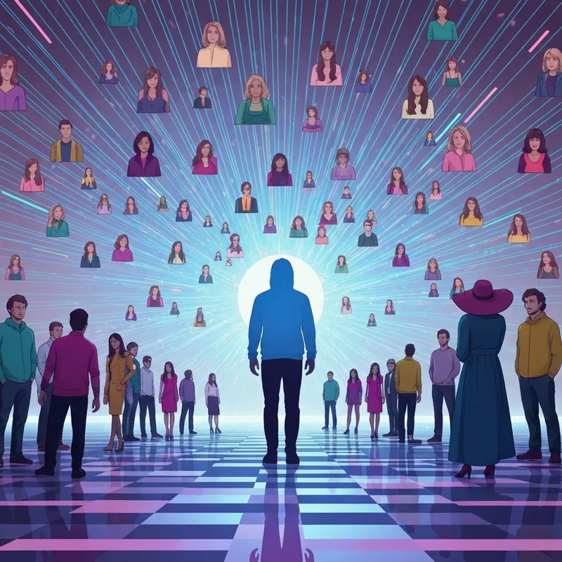 A visual representation of the Roblox social graph asking the question are you friends with david