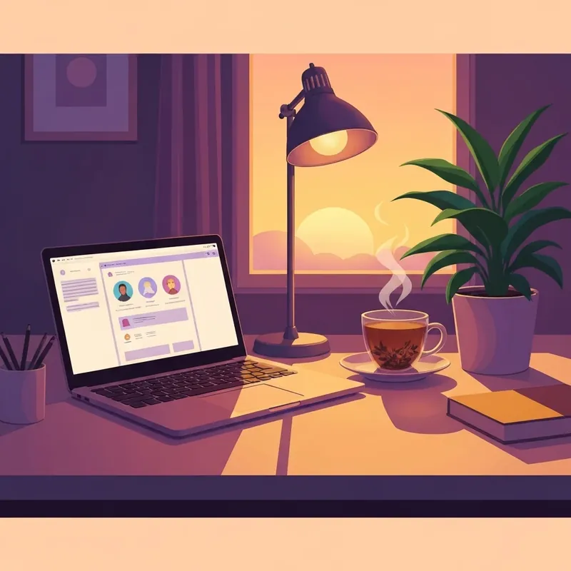 A clean and peaceful digital interface showing how can i delete friends on facebook for mental wellness and digital minimalism.