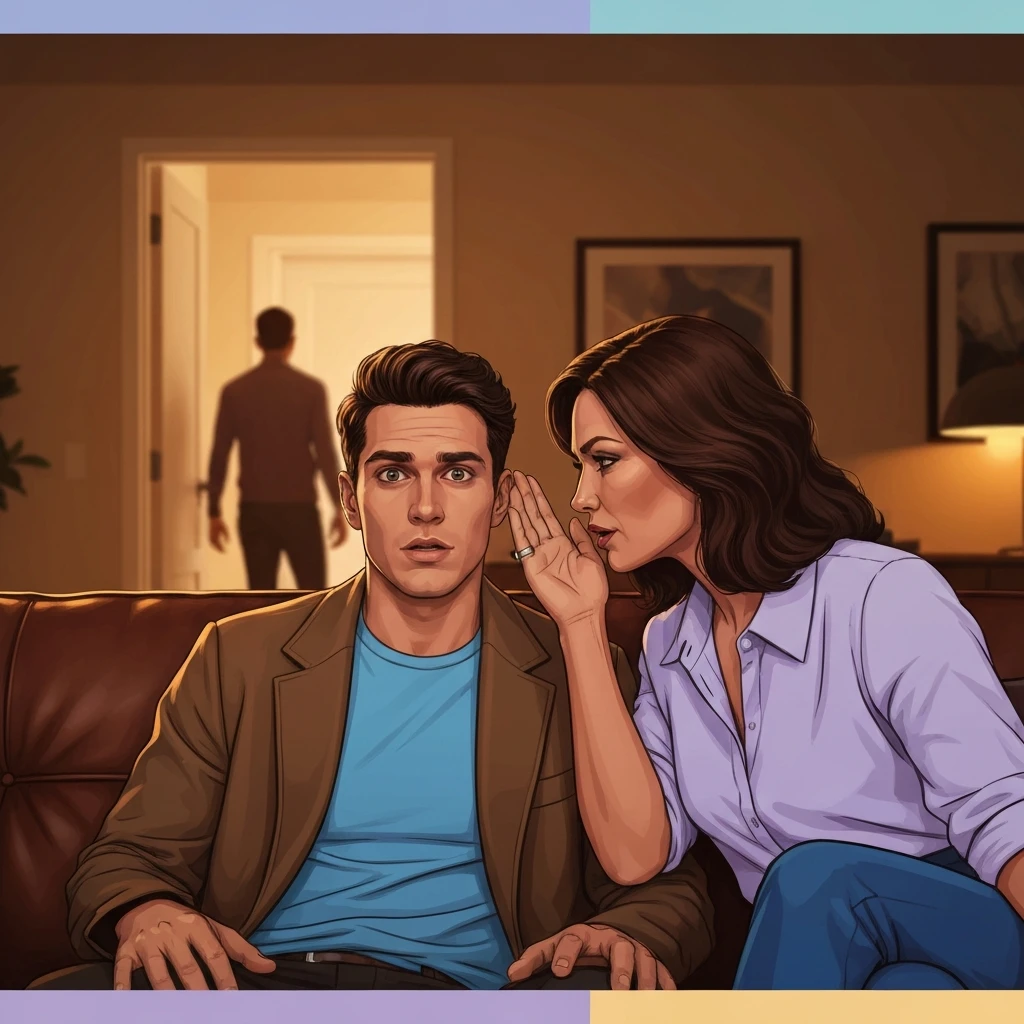 Two young adults experiencing the tension of the friends sister porn trope in a modern apartment setting.