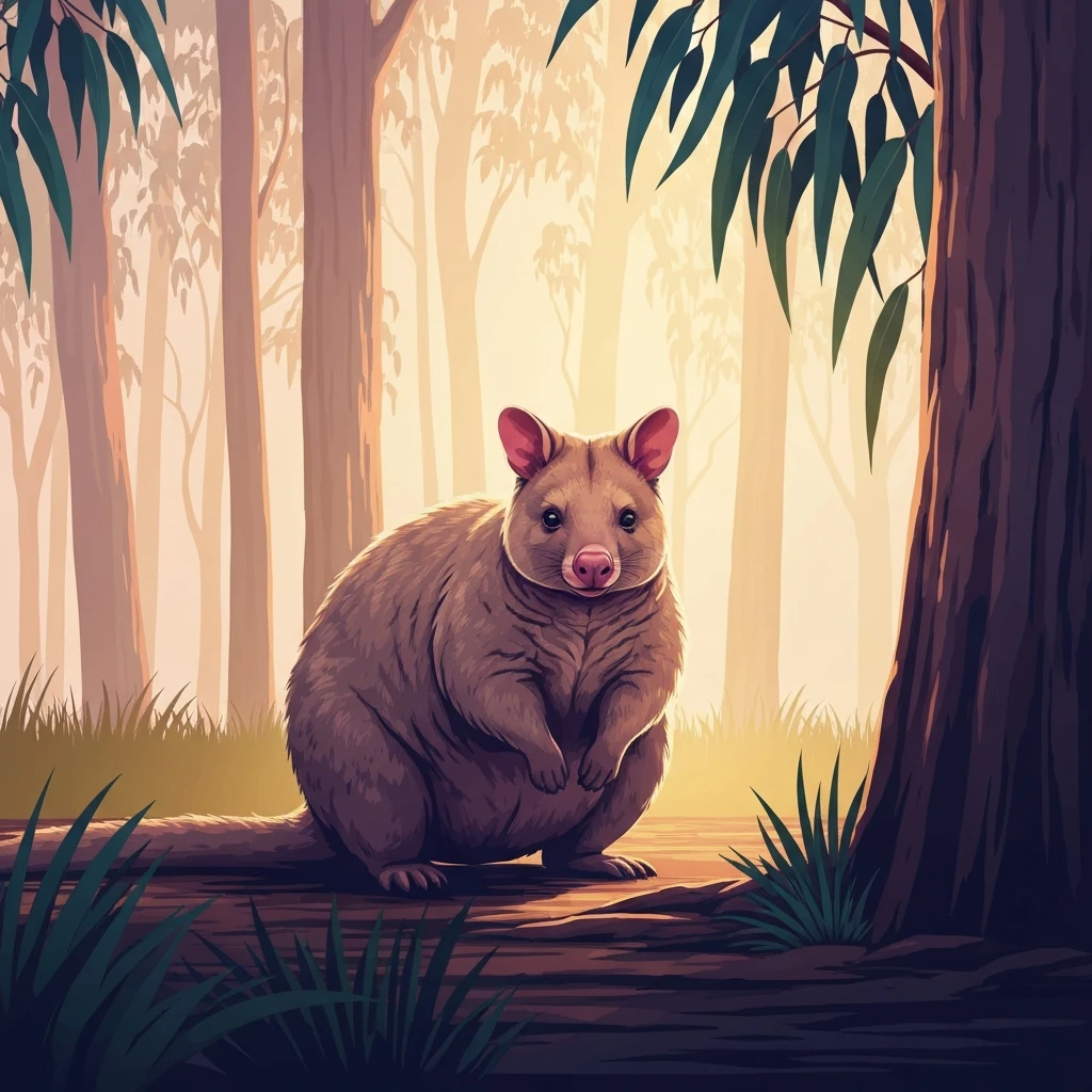 A wild wombat in the Australian bush illustrating the question are wombats friendly.