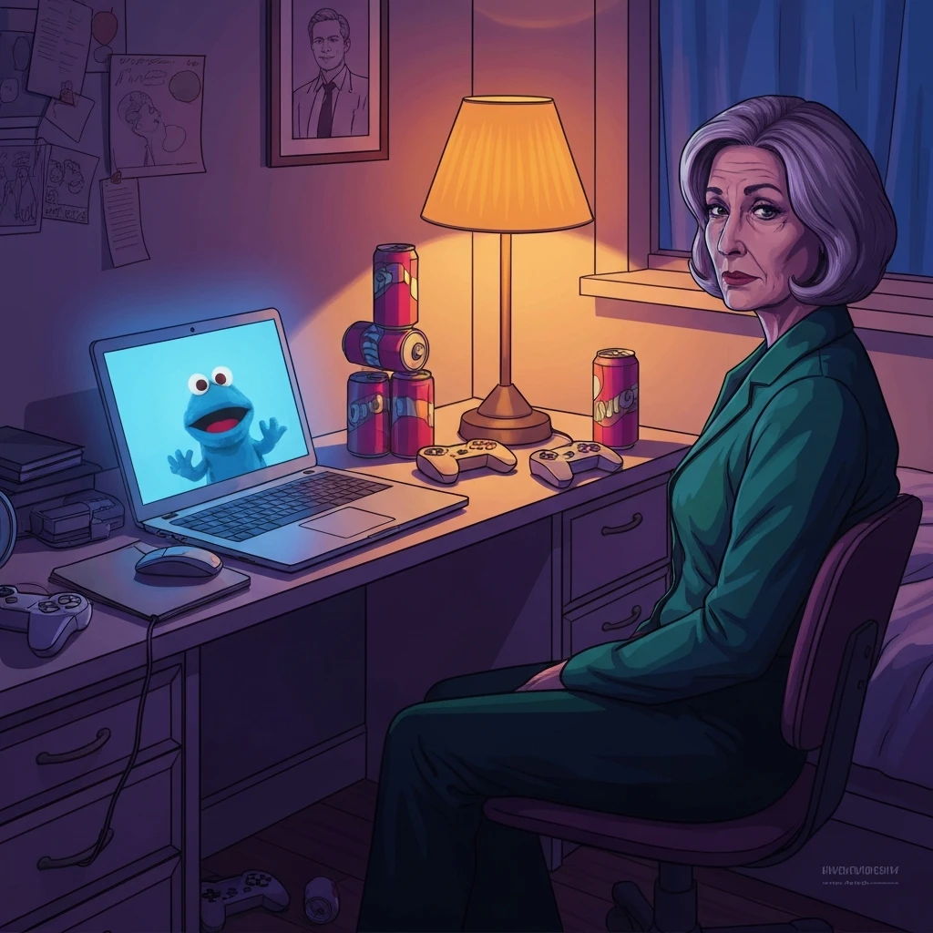 A nostalgic bedroom setup representing the era of charleyyy and friends on YouTube.