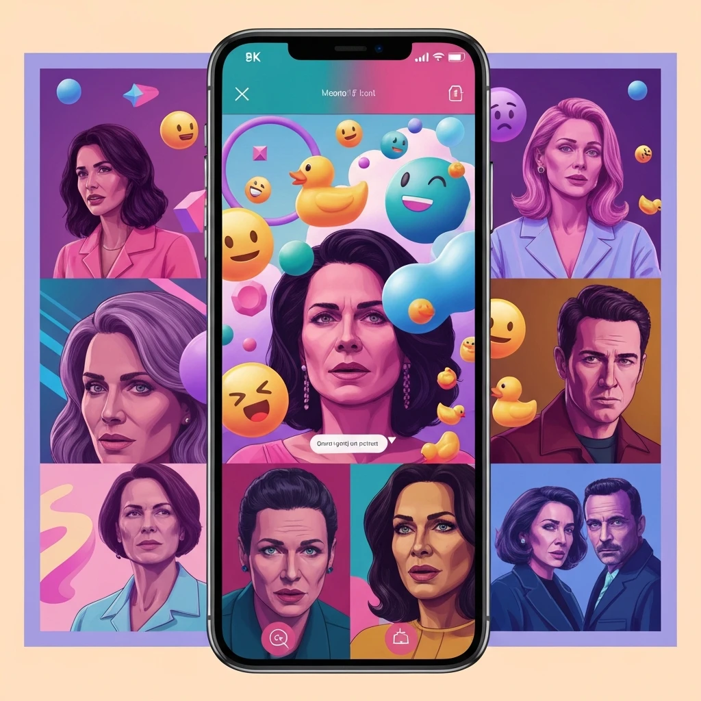 A group chat filled with silly questions to ask friends and vibrant emojis.