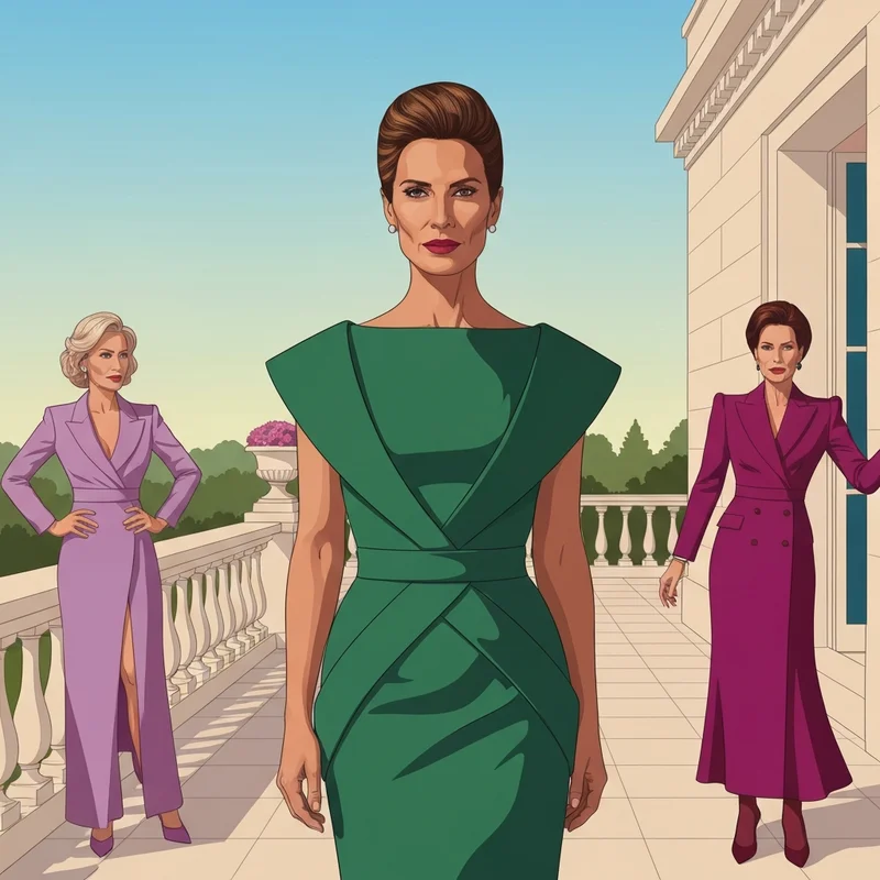 A woman wearing one of the many stylish calvin klein dresses for wedding guest at a formal event.