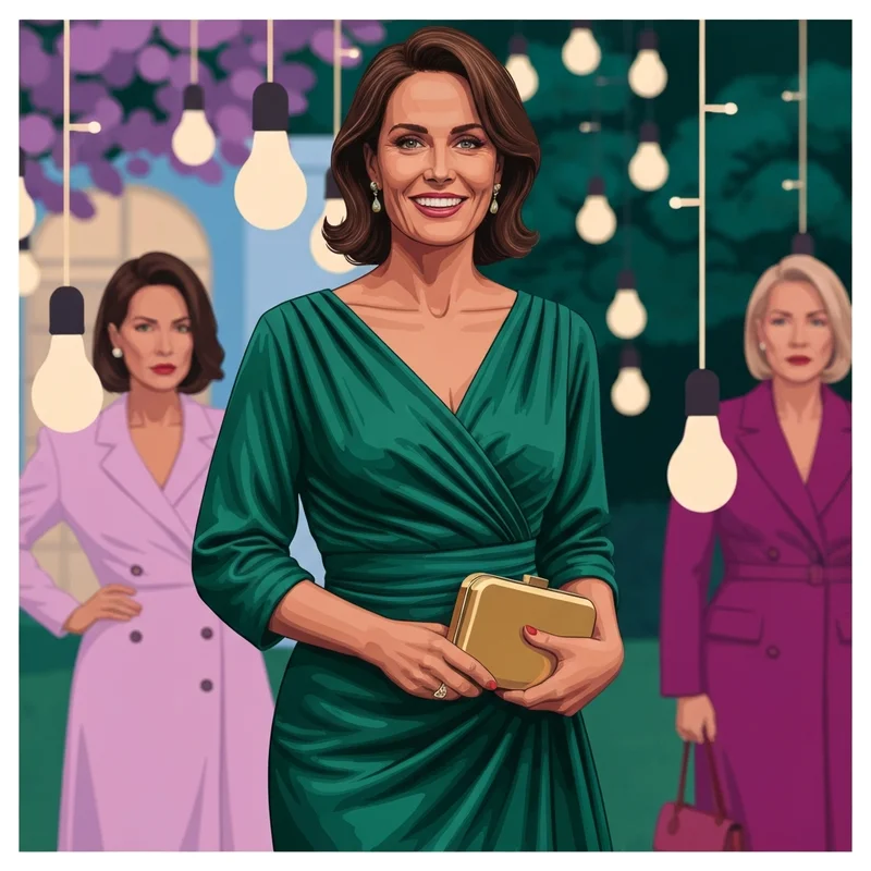 A woman wearing one of the most popular green wedding guest dresses at a formal outdoor event.