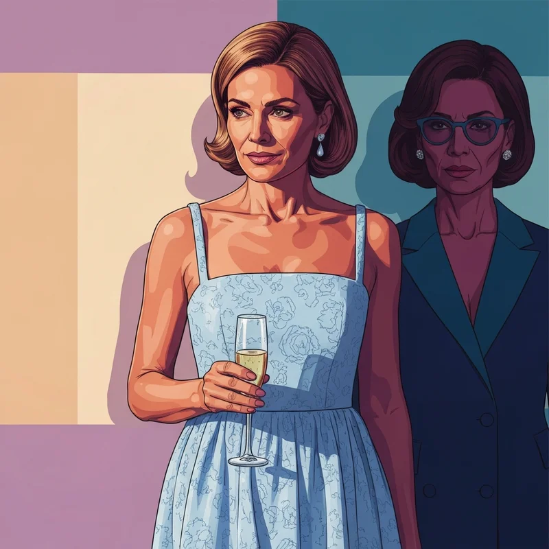 A woman wearing one of the most stylish pale blue wedding guest dresses at a luxury garden ceremony.