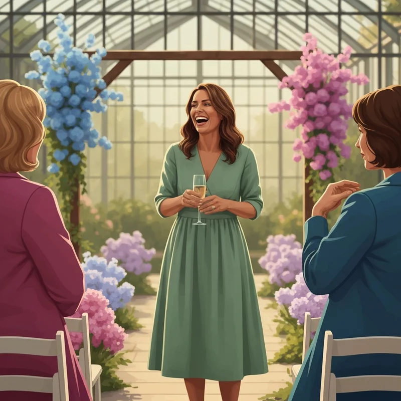 Woman wearing stylish dresses for informal wedding guest in a garden setting