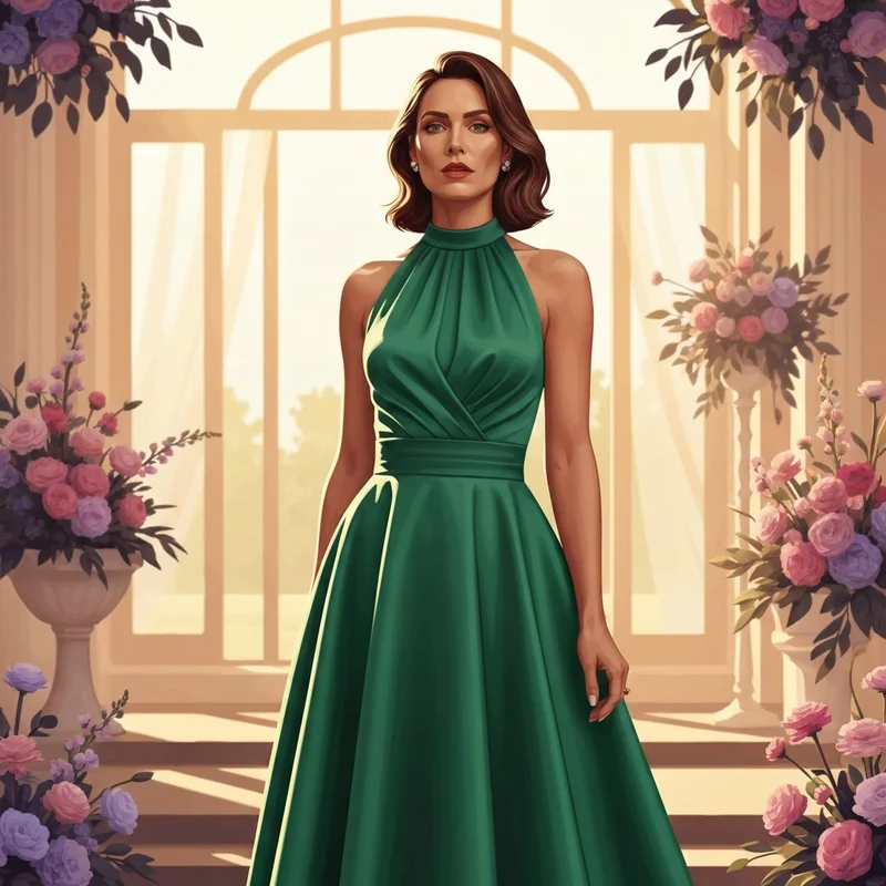 A stylish young woman wearing one of the best short dresses to wear to a wedding as a guest in a garden setting.