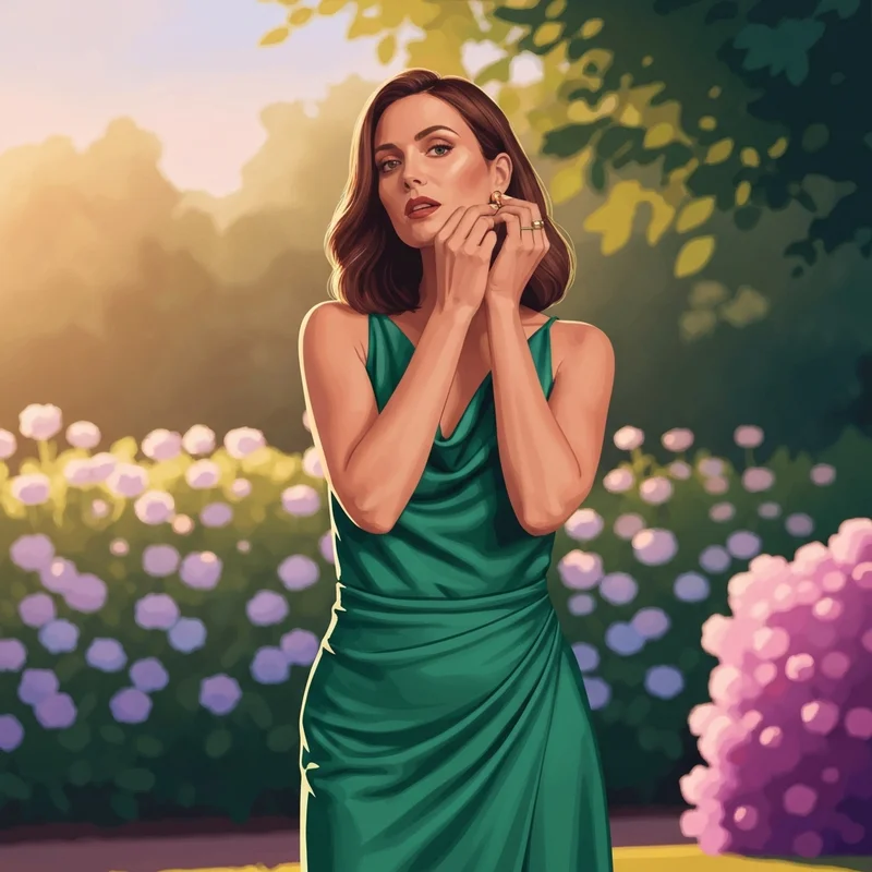 A woman styled in one of the latest jc penney wedding guest dresses for a summer wedding.