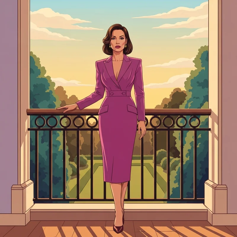 A woman wearing sophisticated petite wedding guest dresses at a formal outdoor event.