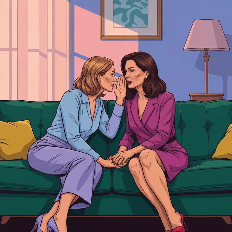 Two women exploring the nuances of lesbian friends porn dynamics on a cozy sofa.