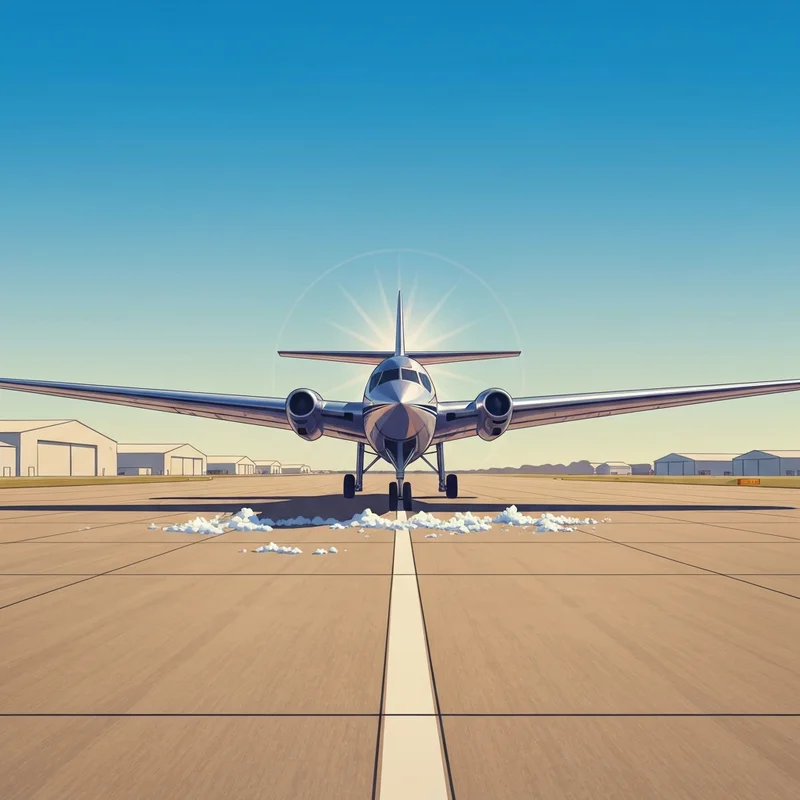 The NASA wb-57 aircraft resting on its belly after a successful emergency landing at Ellington Airport.