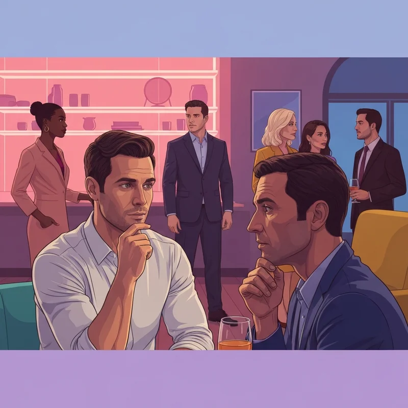 A group of young professionals navigating a woman friendly social environment with high emotional intelligence.