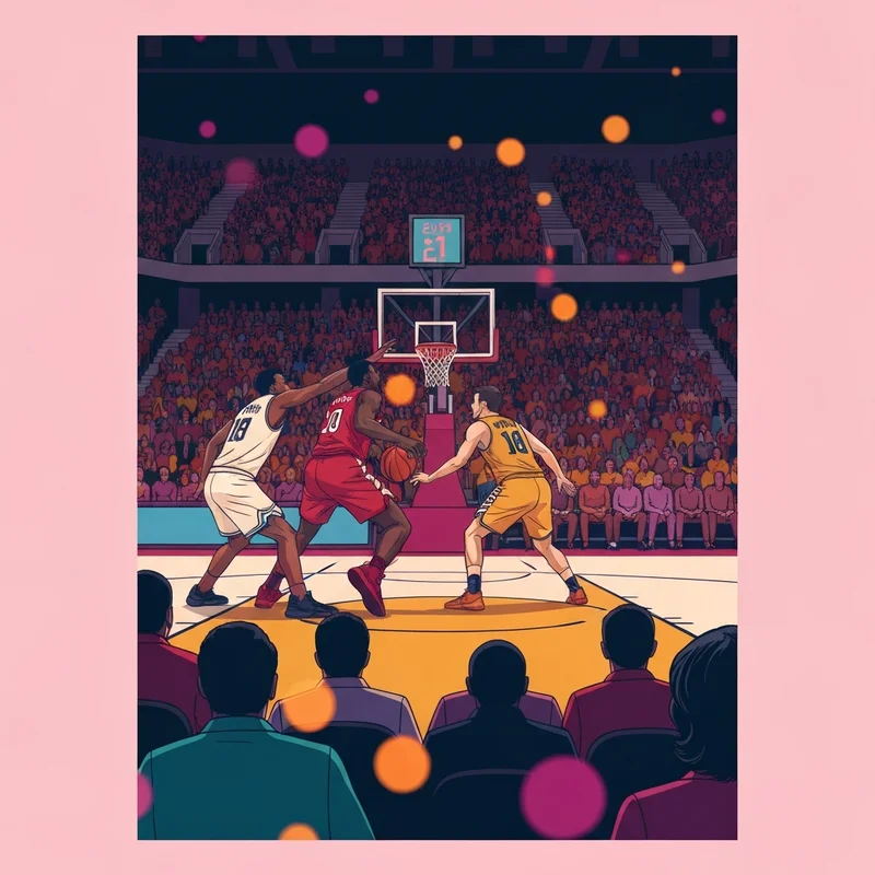 A dramatic moment during the Syracuse vs NC State basketball game showing the intensity of ACC competition.