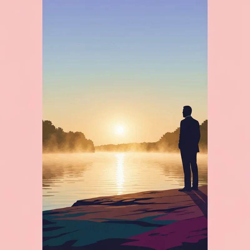 A peaceful sunset over the water, symbolizing the lasting legacy of Roland Steadham in the community.