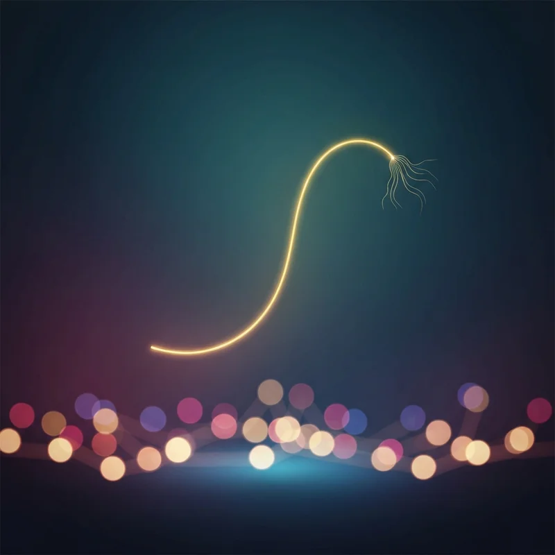 A symbolic representation of a severed connection after a friend broke up with you, featuring a fraying golden thread in a cinematic void.