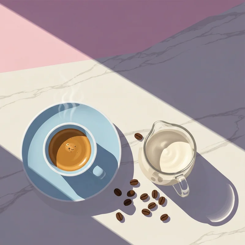 A professional coffee setup with heavy cream, exploring is milk keto friendly for a low carb diet.