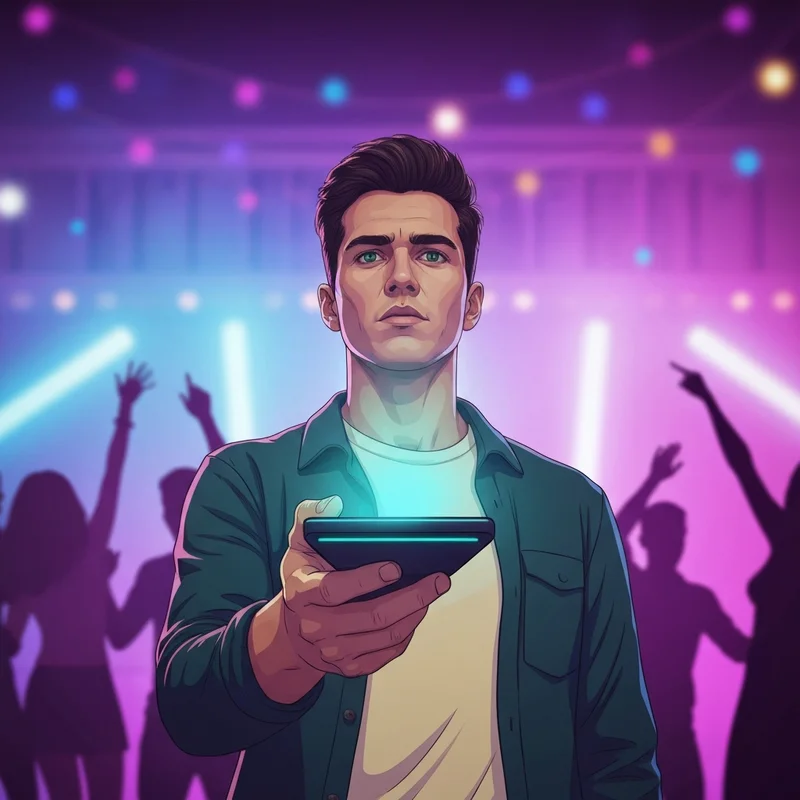 A young man discovers a mysterious power at a party, reflecting the themes of My Lewd College Friends.