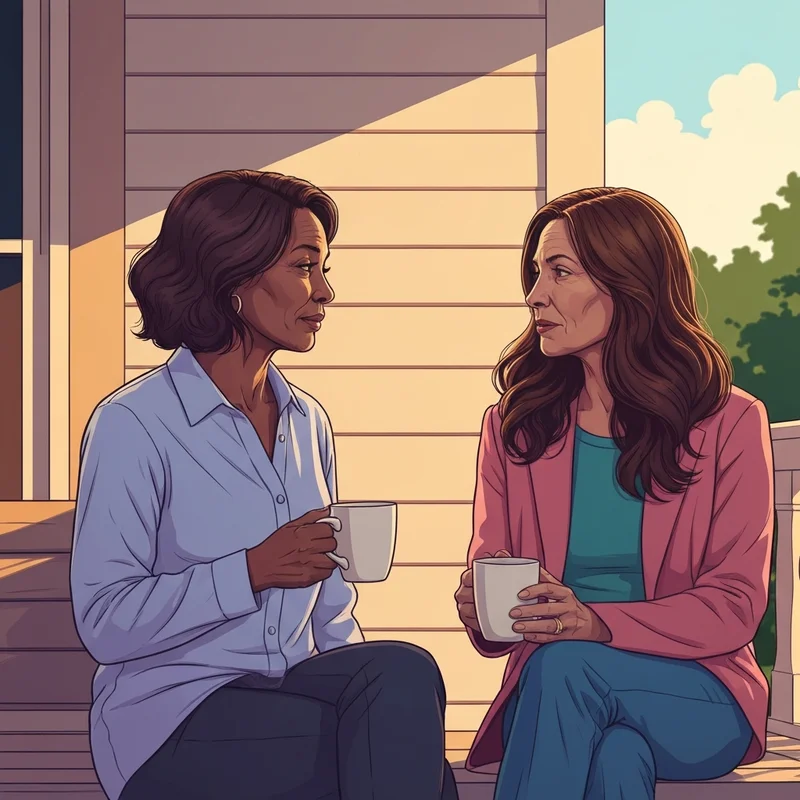 Two women demonstrating loyalty and support as described in bible verses about a true friend.