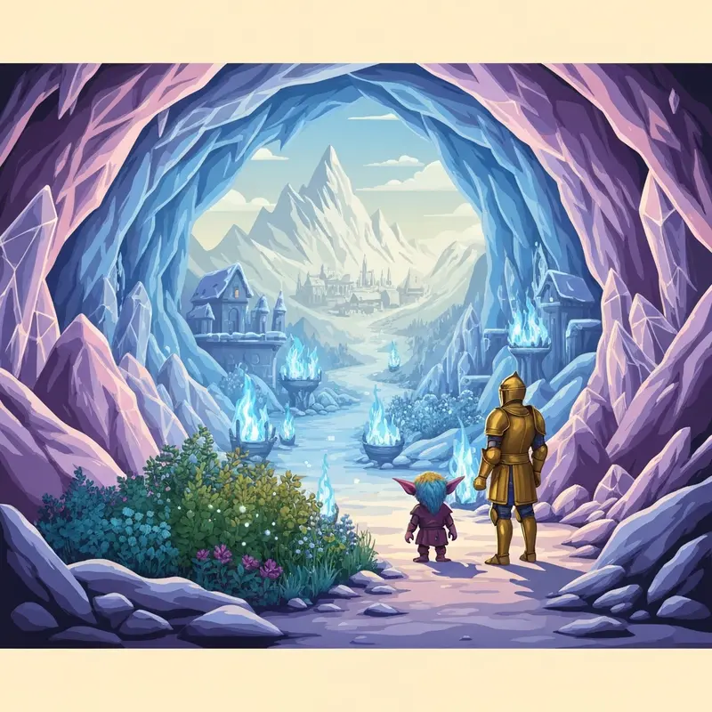 A knight and a troll standing by the Weiss herb patch after completing making friends with my arm osrs.