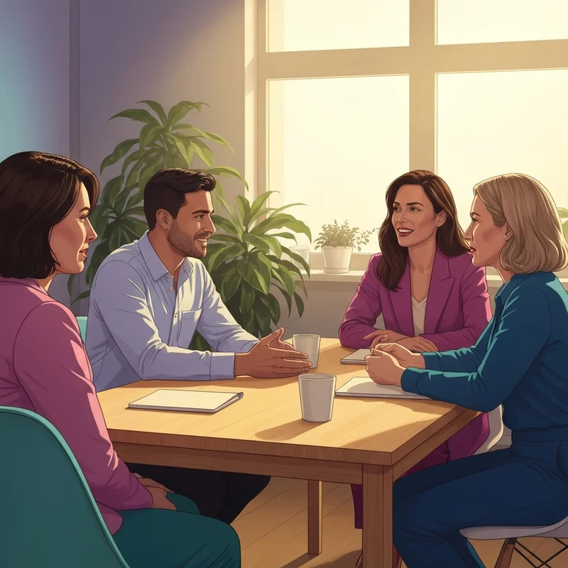 A group of diverse professionals collaborating in a modern office, representing the culture of dei friendly companies.